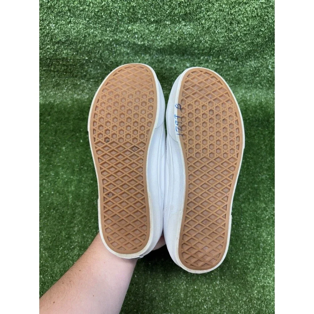 VANS Off The Wall Seldan Shoes Womens Size 8 Leather Sneakers White Low 500714